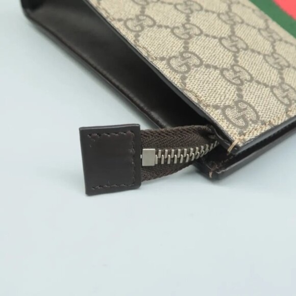 100% Authentic GUCCI Brown GG Canvas Clutch Bag 649-6824 - Picture 8 of 12
